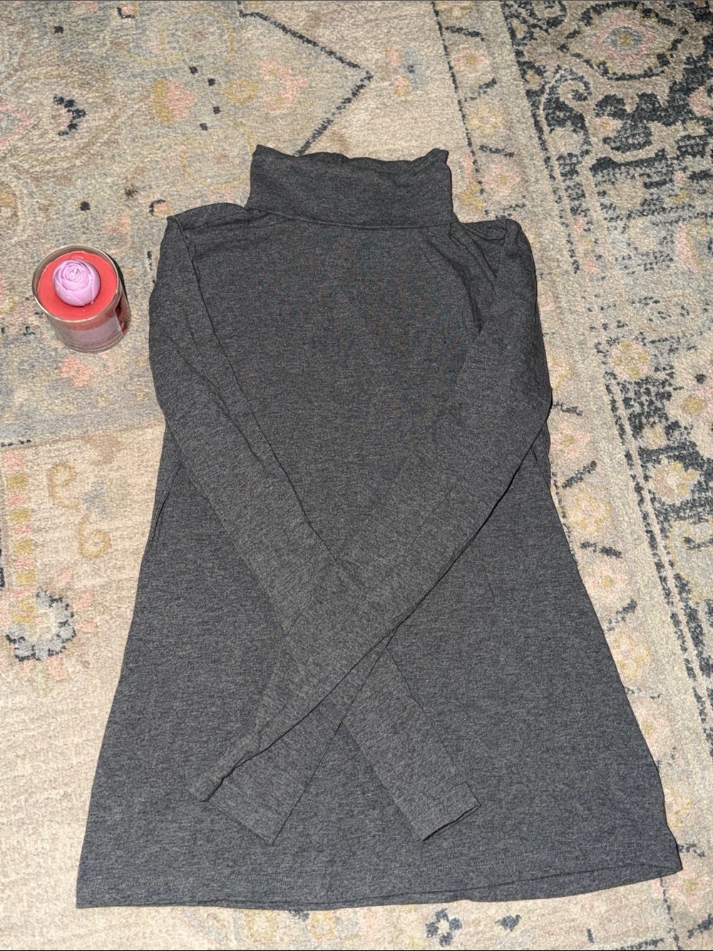 Women's Charcoal Gray Long Sleeve Turtleneck